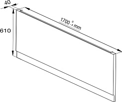 Jacob Delafon Фронтальная панель Evok 170 E6961-00 – фотография-2